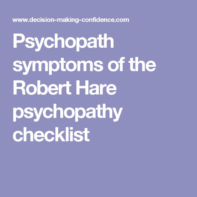 psychopathy checklist revised hare
